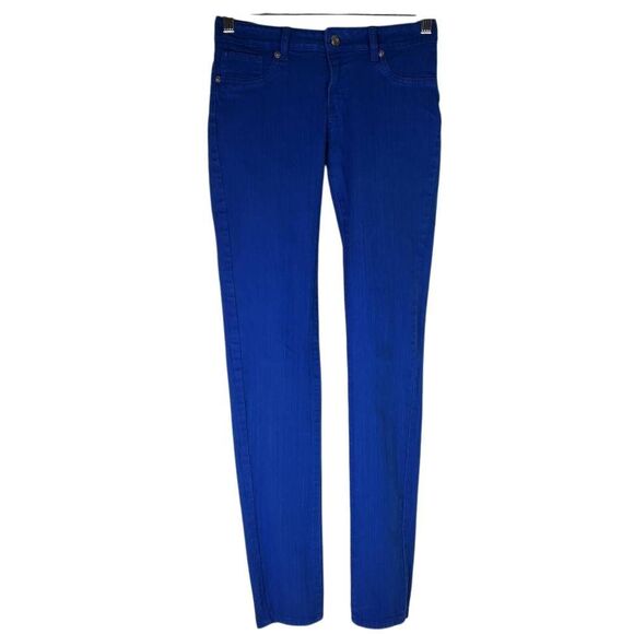 Jw Maxx Color Zip Fly Low Rise Stretch Skinny Jeans Blue Medium - Picture 1 of 15